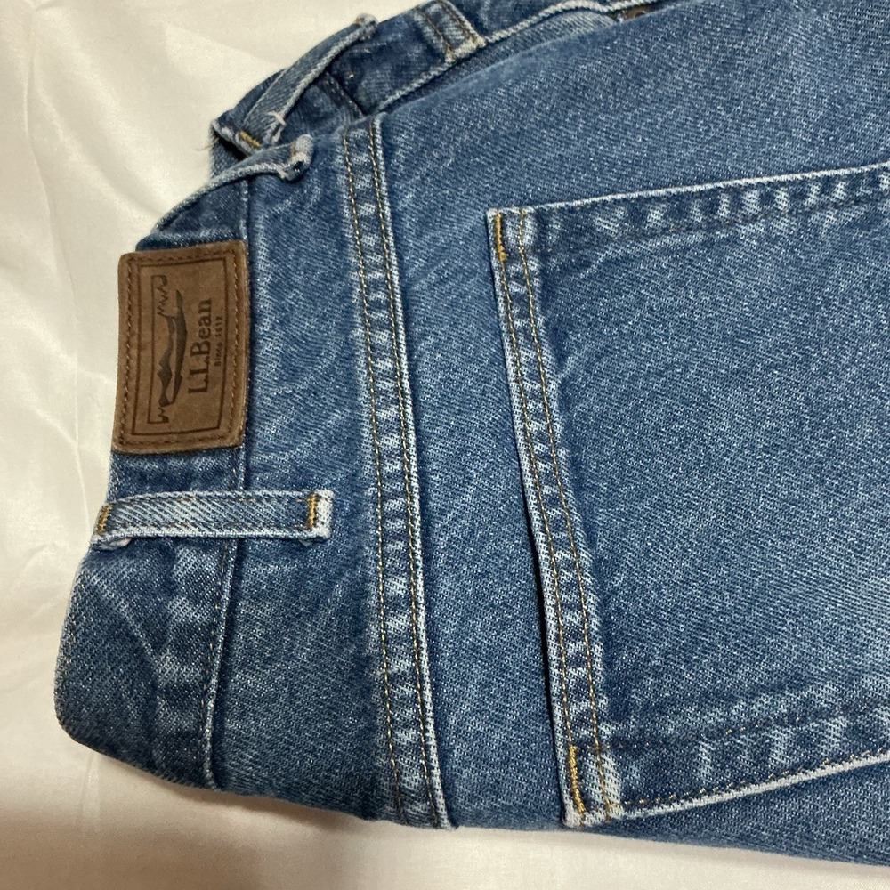 LL Bean Mens Jeans Comfort Waist 36x34 Blue Denim 100% Cotton - Picture 10 of 13